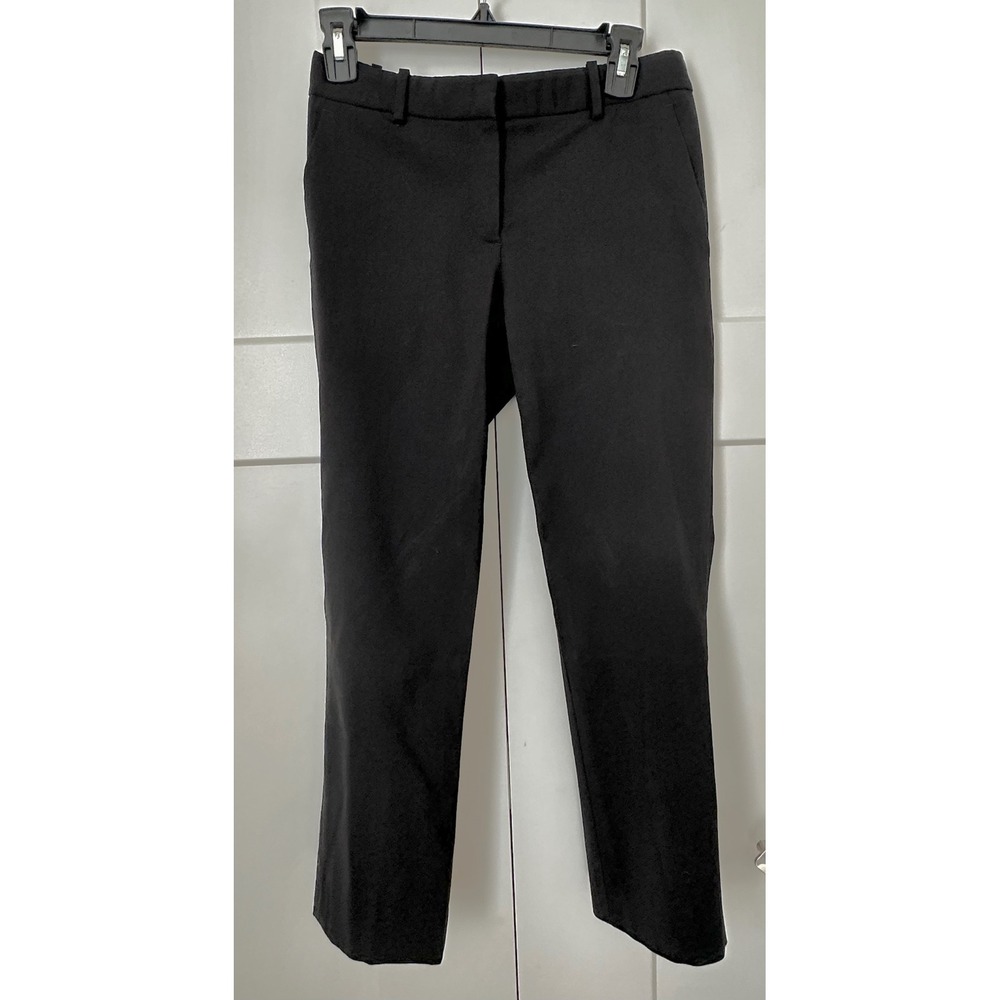 Theory Black Treeca 2 Classic Suit Slim Cropped Cropped Wool Pants Size 0